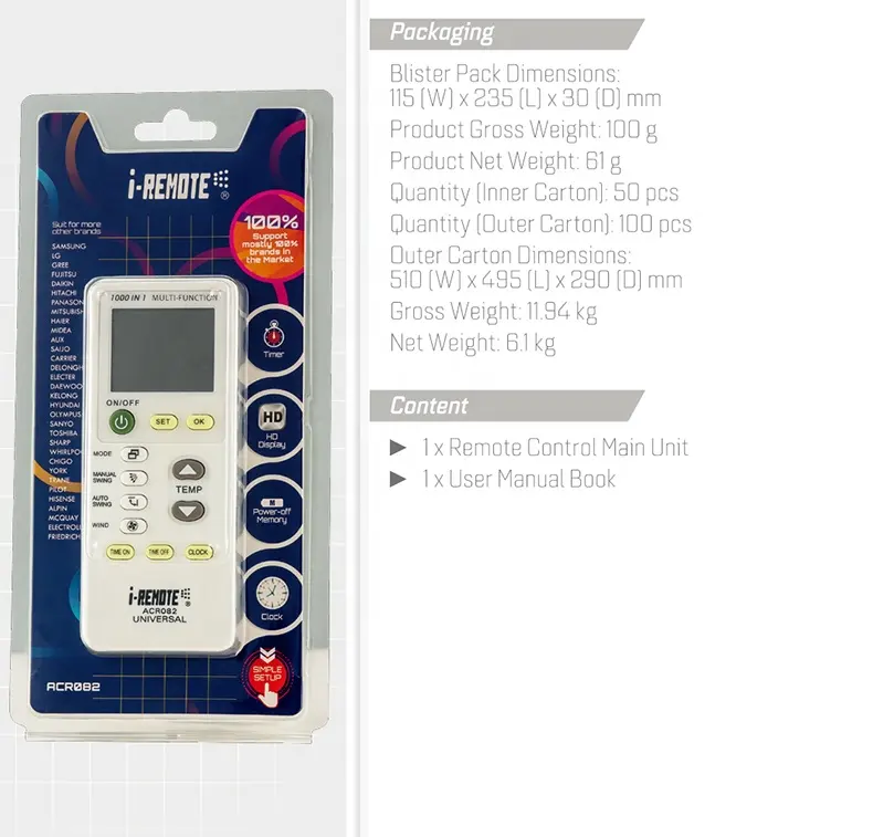 Control Remoto Universal Compatible Lcd/led Rm-014s+ En Blister