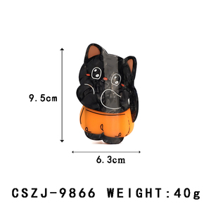 YIYI 9,5 cm sonrisa gato negro lindo Animal garra Clip naranja pantalón empalme acetato pelo garra personalizada accesorios para el cabello Niña - Product Image 2