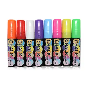 8 colores 15mm fluorescente colorido pizarra resaltador Led tablero marcador pluma borrado en seco líquido tiza marcador