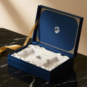 OEM 고급 풀컬러 친환경 견고한 선물 포장 상자 맞춤 디자인 엠보싱 글리터 브론징 핫스탬핑 자석 - Product Image 4