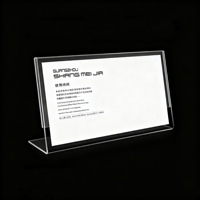 Tarjeta de mesa acrílica reciclable de primera calidad, letrero de exhibición de escritorio transparente personalizable para restaurante/oficina/venta al por menor