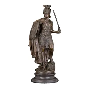 古希腊和罗马青铜雕像的盔甲战士为酒店配件