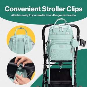 Sac à langer multifonction pour maman et bébé, durable, élégant, compatible avec les poussettes, grande capacité - Product Image 4