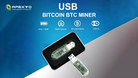 USB Bitcoins Miner Lucky Miner LV03 Solo Miner 74KH/S BTC Mining Device 1Watt Asic Cryptocurrency Lottory Nerdminer