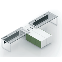 Pieds de bureau robustes en acier au carbone de haute qualité, sur mesure, avec tube de 50 mm et paroi de 1,5 mm d'épaisseur, pour cadres de bureaux.