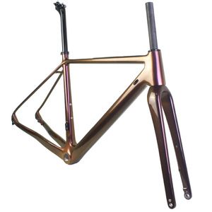 Camaleón-Cuadro de <span class=keywords><strong>bicicleta</strong></span> de grava de <span class=keywords><strong>carbono</strong></span> chino, cuadro con horquilla de pintura, 45mm, 700C, freno de disco, marco de ciclocross para <span class=keywords><strong>bicicleta</strong></span> de grava - Product Image 1