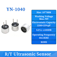 Sensor Ultrasónico de Aluminio de 10MM/16MM, Transductor, Microtransmisor/Receptor de 25/40KHZ, Medidor de Distancia, Repelente de Insectos y Ratones, ROHS