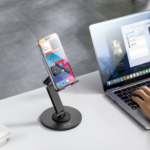 Feixiang X100 zarif alüminyum soyunma tablo organizatör esnek döner stant için aynalar tabletler makyaj masaları için telefonlar - Product Image 1