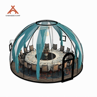 Dôme géodésique préfabriqué rond en polycarbonate PC Kawagebo Kamp (KK) 5,35 m / 17,55 pi 22,5 ㎡   Hôtel-bulles de glamping