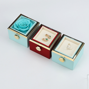 Benutzer definierte Luxus Rose Verpackung Hut Geschenk papier Blumen kasten für Schmuck - Product Image 6