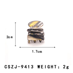 Kẹp tóc hình cá mập phong cách Hàn Quốc, chất liệu <span class=keywords><strong>acetate</strong></span> thanh lịch, dễ thương, hình vuông nhỏ, dành cho bé gái, kẹp tóc mái nhỏ. - Product Image 2