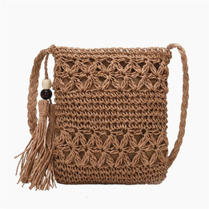 Sacs à main enfants bon marché pour dames 3 pièces ensembles délicats de paniers pour dames faits à la main kit de paille arc-en-ciel de <span class=keywords><strong>thaïlande</strong></span> et de marque - Product Image 2