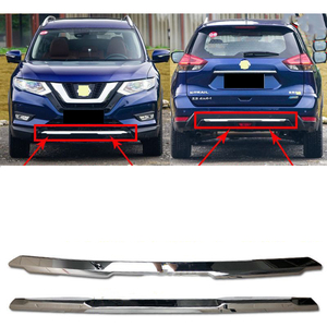 Bumperbescherming roestvrij staal mat compatibel met Nissan X-TRAIL T32, 2017 | met schuine rand | premium kwaliteit van RECAMBO