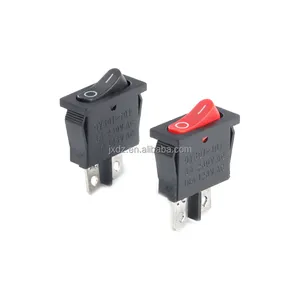 KCD1-110 Rocker Switch Thin Flat 2 Pin 2 Pole No Light 10A Silver Contact Switch Power Button Switch