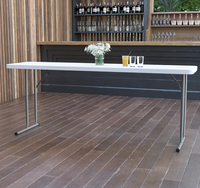 Table pliante de conférence portable en plastique blanc de haute qualité de 6 pieds pour les événements intérieurs et extérieurs