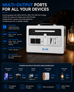 960Wh Solar Power <b>Freezer</b> Emergency Power Battery System 1200W Output 10ms UPS Home Backup 1000W PV Input Energy <b>Storage</b> Unit - Product Image 6