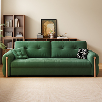 Canapé-lit convertible avec accoudoirs métalliques, grand siège moelleux, rangement, couchage extensible, pour salon, appartement, hôtel