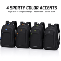 Sac à dos pour ordinateur portable 15 pouces multicolore, sac à dos minimaliste respirant pour le travail et l'école