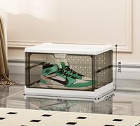 Étagère à chaussures pliable fermée Étagère à chaussures en plastique transparent Organisateur de stockage Couverture anti-poussière Boîtes de rangement pour chaussures Articles divers