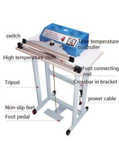 Máquina de sellado de pedal de cuerpo de hierro ZEQUAN <span class=keywords><strong>FR500</strong></span> para bolsa de plástico - Product Image 4