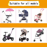 Parasol d'extérieur pour poussette avec pince, compact et portable, pour bébé, voiture, enfants, 70 cm