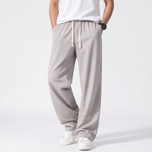 Direct Factory Manufacturer Men's Casual Lace-Up Cotton Track Pants Eco-Friendly Breathable Sportswear Bulk Volume - Product Image 1