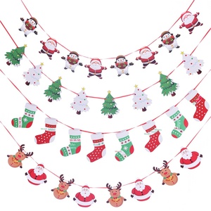 Drapeau numérique de <span class=keywords><strong>Noël</strong></span> avec scène de Père <span class=keywords><strong>Noël</strong></span> et hôtel, décorations festives, directement de l'usine, décoration de fenêtre de <span class=keywords><strong>Noël</strong></span> - Product Image 1