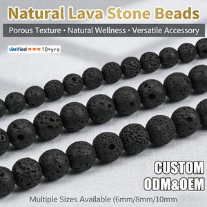 Perles en <span class=keywords><strong>pierre</strong></span> <span class=keywords><strong>de</strong></span> <span class=keywords><strong>lave</strong></span> naturelle en gros, 4/6/8/10/12/14/16 mm, perles rondes en <span class=keywords><strong>pierre</strong></span> <span class=keywords><strong>de</strong></span> <span class=keywords><strong>lave</strong></span> pour <span class=keywords><strong>la</strong></span> fabrication <span class=keywords><strong>de</strong></span> bracelets/colliers - Product Image 1