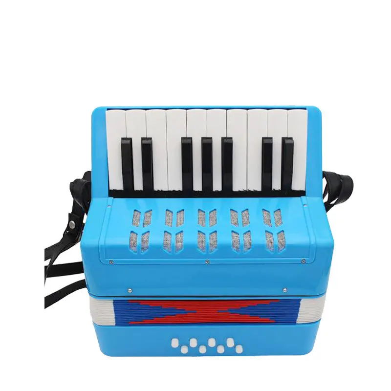 2023 vendita calda 17 pulsanti 8 bassi fisarmonica orff acordeon illuminazione strumenti a tastiera per bambini