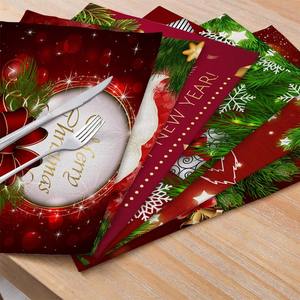 Mantel <span class=keywords><strong>de</strong></span> mesa <span class=keywords><strong>de</strong></span> <span class=keywords><strong>Navidad</strong></span>, mantel Individual Floral para decoración <span class=keywords><strong>de</strong></span> mesa <span class=keywords><strong>de</strong></span> comedor, mantel Individual <span class=keywords><strong>de</strong></span> lino resistente al calor, <span class=keywords><strong>adornos</strong></span> <span class=keywords><strong>de</strong></span> <span class=keywords><strong>Navidad</strong></span> - Product Image 3