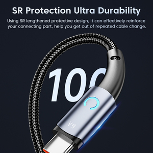 ทูคกี้ เอ-ซี 6A สายชาร์จเร็วกระแสสูง สายถักความหนาแน่นสูงสำหรับหัวเว่ย ออปโป้ เสี่ยวมี่พร้อมการถ่ายโอน<span class=keywords><strong>ข้อมูล</strong></span> 480Mbps - Product Image 2