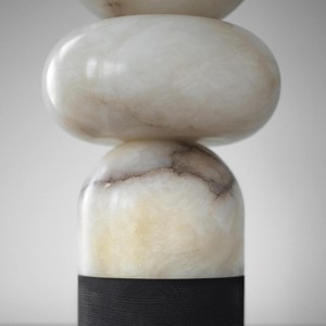 Faux Marble Table <b>Lamp</b> <b>Led</b> <b>Light</b> Touch Control Simple Design Warm Glow Desk <b>Lamp</b> - Product Image 3