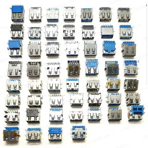 Universal Connector In Stock 53pcs Type-A USB 3.0 Male Solder 9 Pin Plug Set Connector Socket