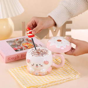 Hot bán động vật thiết kế nước gốm cup với dễ thương Muỗng cho vài Đảng dịp và bánh sinh nhật - Product Image 4