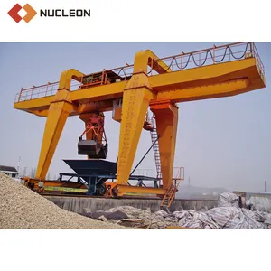 Customized MZ Double Girder Grab Gantry Crane Lifting Capacity 10 Ton For Port Vessels For Sale