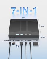 Nueva Unidad Óptica Externa USB Multifuncional 7 en 1, Grabadora de Blu-ray y DVD Portátil, Compatible con Computadoras de Escritorio y Portátiles