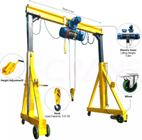 Mini grue à portique d'atelier à 4 roues Cadre de grue à portique mobile simple et compact