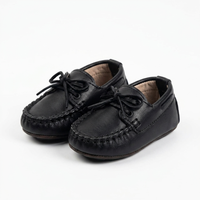 Mocassins en cuir souples pour bébés, chaussures bateau à enfiler pour les premiers pas, vente en gros