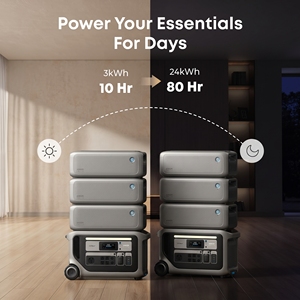 Pack de batterie Anker SOLIX BP3000 LFP de 3072 Wh supplémentaires pour F3000, extensible jusqu'à 24 kWh pour les pannes de courant d'urgence - Product Image 4