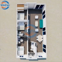 Maisons préfabriquées WinFair à 3 chambres, 40 pieds, en conteneurs, Casa Modulaire pour maison de retraite / Espace créatif / Espace pour personnes âgées