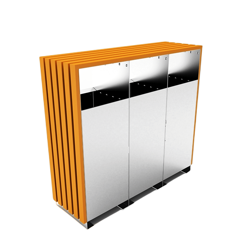 Commercial Garbage Container Dustbin Management Park Waste Bin Outdoor Wood Trash Can