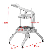 Hochwertige edelstahlklinge vertikale manuelle Zwiebel-, Tomaten-, Kartoffel-, Pommes-Schneidemaschine Gemüseschneidemaschine
