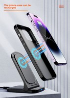 Support de charge sans fil pliable portable avec logo personnalisé, charge rapide 15W, support de charge de téléphone portable de bureau