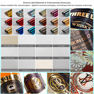 Gói Nhãn Chất lượng cao sang trọng nến Jar lá vàng logo trắng Stickers in ấn tùy chỉnh - Product Image 5