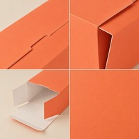 Boîte cadeau pour thé personnalisée, boîte en papier ondulé kraft avec impression de logo, couleur orange crème mat, vente en gros