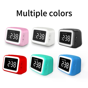 Veilleuse LED portable en gros pour enceinte BT511 <span class=keywords><strong>avec</strong></span> horloge, boîtier en plastique, chargement <span class=keywords><strong>USB</strong></span>, autonomie de 3 à 5 heures - Product Image 1