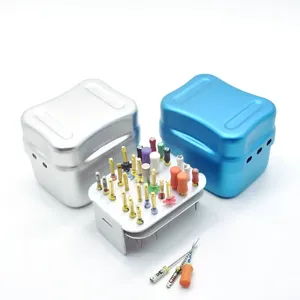 Dental <b>Metal</b> Sterilizer Case <b>Box</b> Manual Dental Bur Stand for Endo <b>Files</b> Rotary <b>Files</b> - Product Image 3