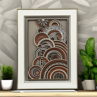 Vente en gros Peinture décorative 3D moderne Décoration en bois sculptée à la main Tailles personnalisées pour la décoration intérieure