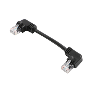 <span class=keywords><strong>สาย</strong></span>เคเบิลสื่อสารอีเธอร์เน็ตแลนแลนมุมขวา5e RJ45 Cat5 90องศาจากโรงงาน - Product Image 1