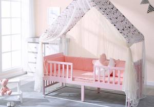 आधुनिक 4-इन-1 परिवर्तनीय लकड़ी के लिए लड़कियों के बच्चों के लिए बिस्तर और खाट फर्नीचर - Product Image 3